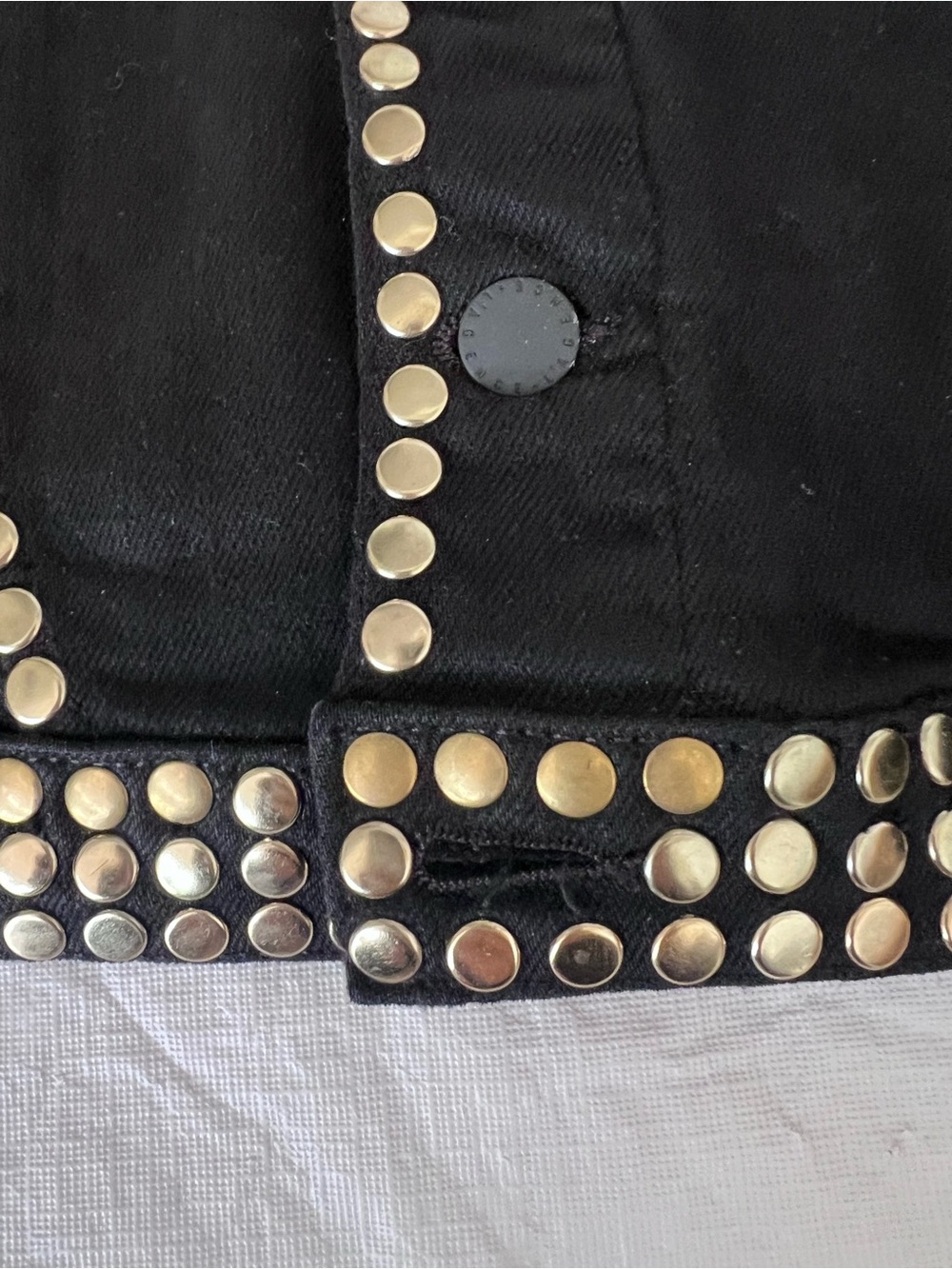 L'Agence Celine Studded Black Cropped Button Front Western Jacket Made USA Sz XS - Picture 5 of 14